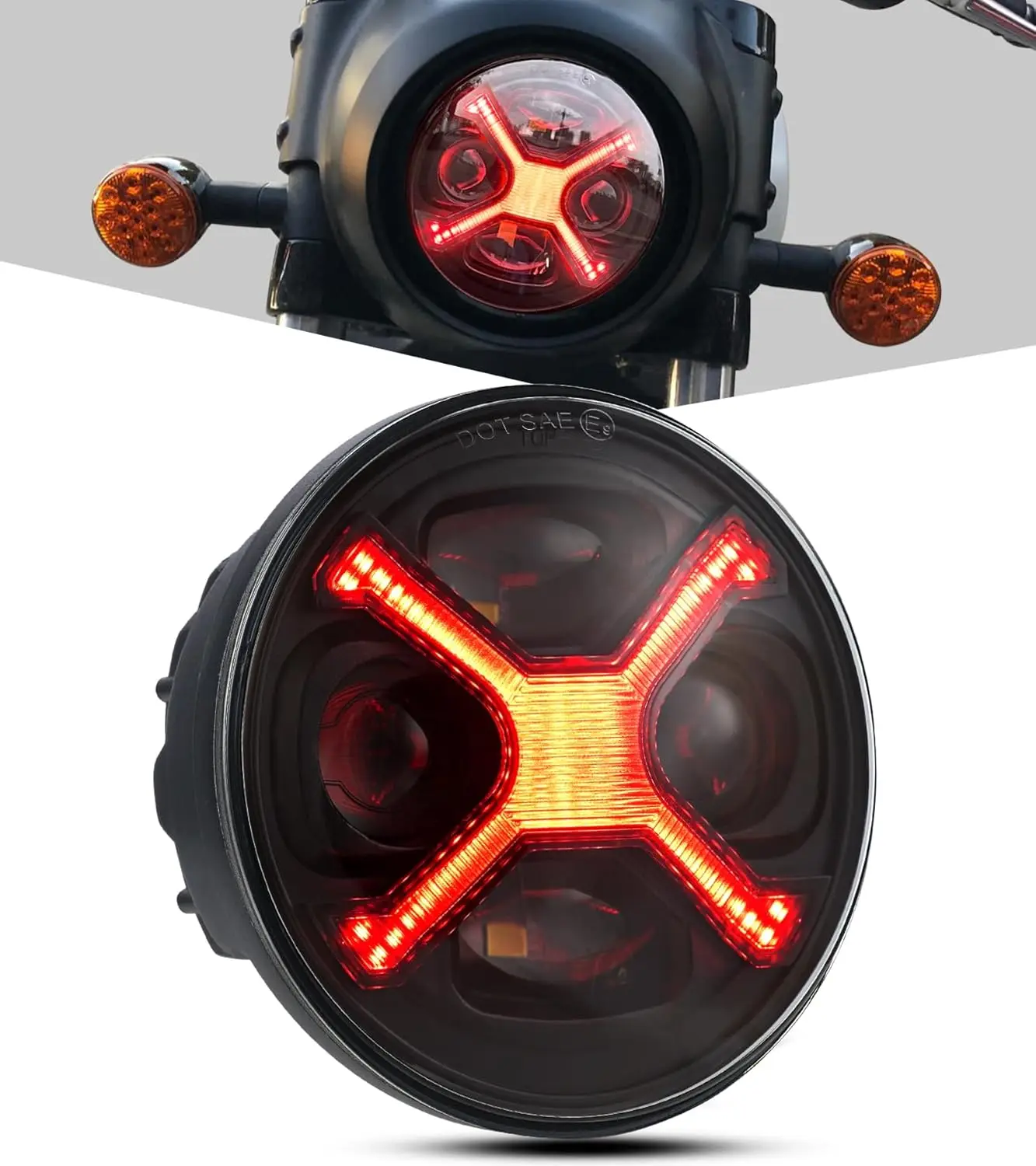 5-3/4 5,75 "мотоциклетная фара дымчатого цвета X-Style RED DRL, совместимая с XG500 XG750 XL883N 72 48 883 FXSTB FXDWG Night Road
5-3/4 5,75 "мотоциклетная фара дымчатого цвета X-Style RED DRL, совместимая с XG500 XG750 XL883N 72 48 883 FXSTB FXDWG Night Road