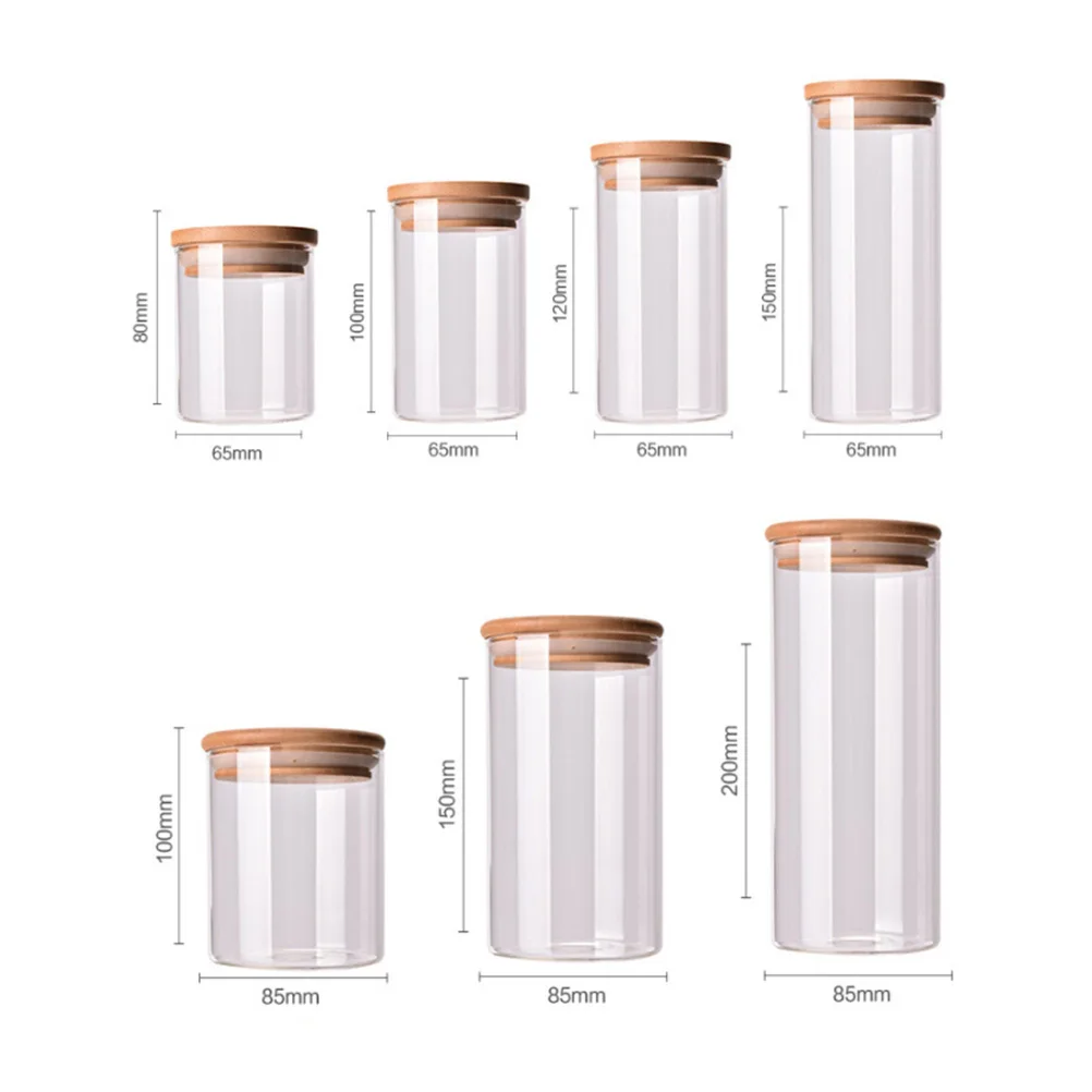 Airtight Glass Jars Bamboo Lids Sealed Canisters Food Storage Containers Tea Coffee Beans Spice Flour Small Bottle
Airtight Glass Jars Bamboo Lids Sealed Canisters Food Storage Containers Tea Coffee Beans Spice Flour Small Bottle