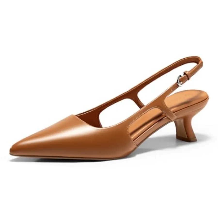 Coutgo Women's Pointed Toe Slingback Kitten Heel Pumps
Coutgo Women's Pointed Toe Slingback Kitten Heel Pumps