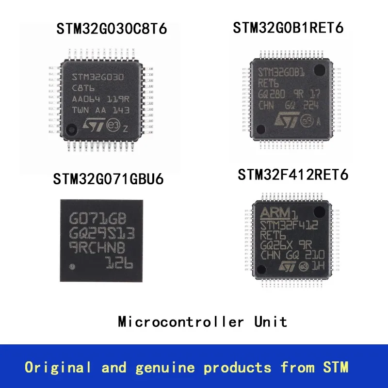 Original and genuine products of STMicroelectronics STM32G030C8T6 STM32G0B1RET6 STM32G071GBU6 STM32F412RET6 Microcontroller Unit
Original and genuine products of STMicroelectronics STM32G030C8T6 STM32G0B1RET6 STM32G071GBU6 STM32F412RET6 Microcontroller Unit