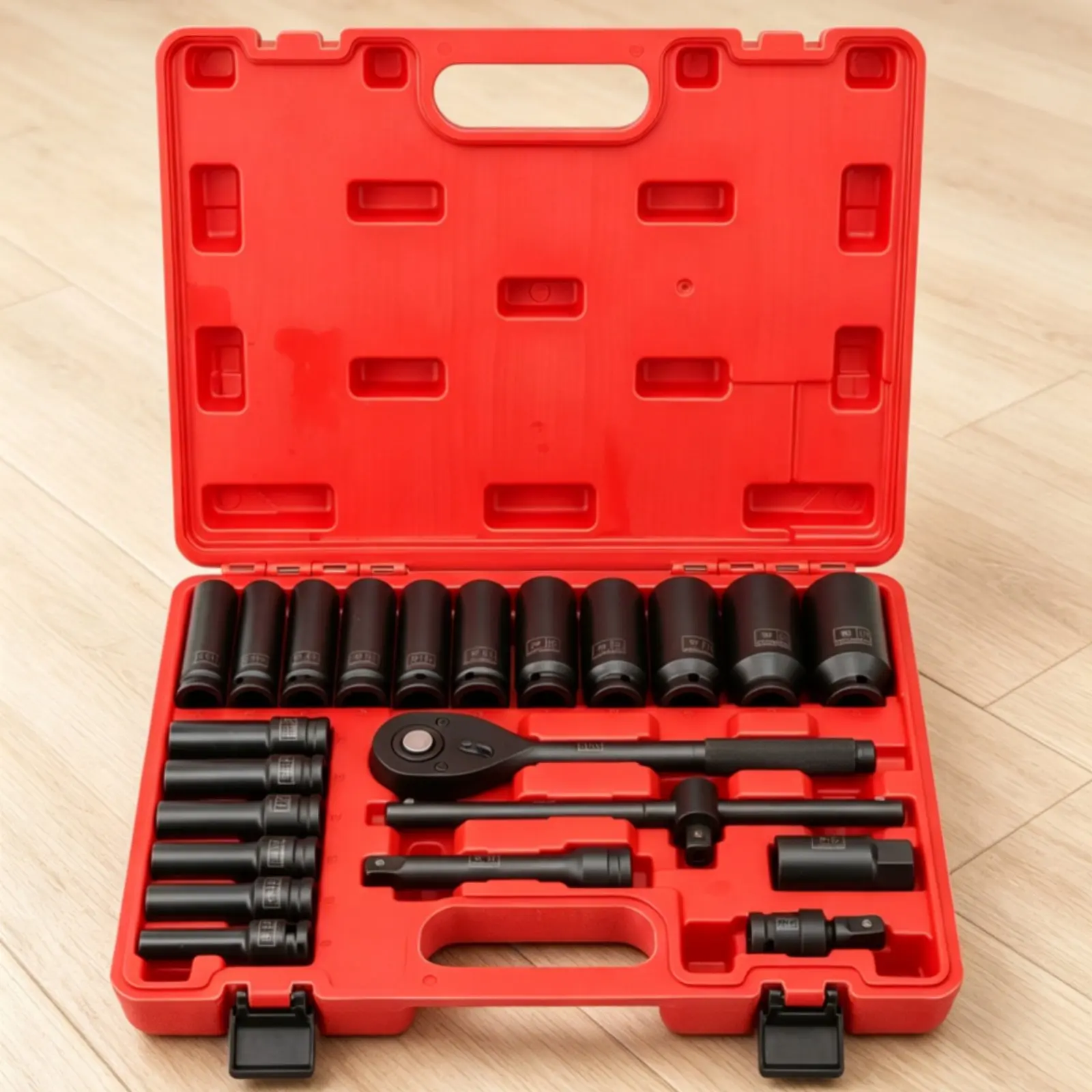 22 Pieces 1/2 Drive Shock-Resistant Sockets High Rotational Force Hex Shock-Resistant Socket Set Heavy Duty Socket Kit Cr-Mo
22 Pieces 1/2 Drive Shock-Resistant Sockets High Rotational Force Hex Shock-Resistant Socket Set Heavy Duty Socket Kit Cr-Mo