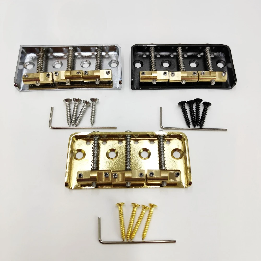 Short Compensated Brass Bridge, 3-Way Adjustable Copper Tailpiece with Bottom-Loading String Holes for Electric Guitar
Short Compensated Brass Bridge, 3-Way Adjustable Copper Tailpiece with Bottom-Loading String Holes for Electric Guitar