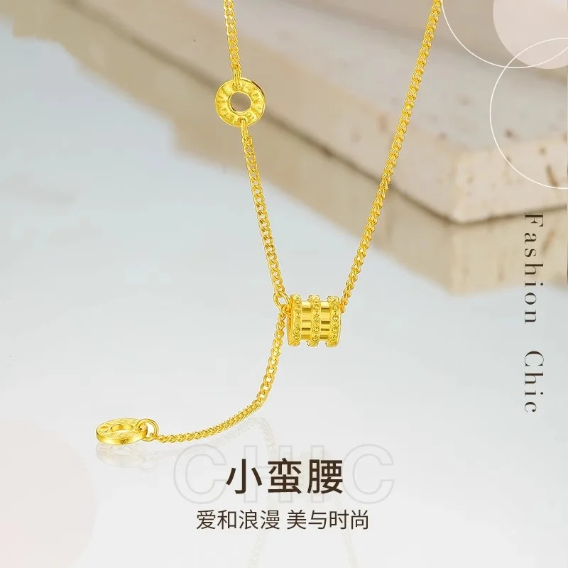 Fashion AU999 gold necklace, women's small waist set chain, love circle Y-shaped chain, collarbone chain, give girlfriend a gift
Fashion AU999 gold necklace, women's small waist set chain, love circle Y-shaped chain, collarbone chain, give girlfriend a gift