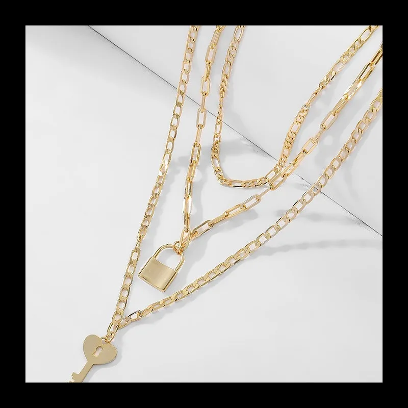 Ins Стиль Ретро Панк Ключ Замок Голова Кулон Многослойное Ожерелье Хипстерская Цепочка на Шею, Предложение С
Ins Стиль Ретро Панк Ключ Замок Голова Кулон Многослойное Ожерелье Хипстерская Цепочка на Шею, Предложение С