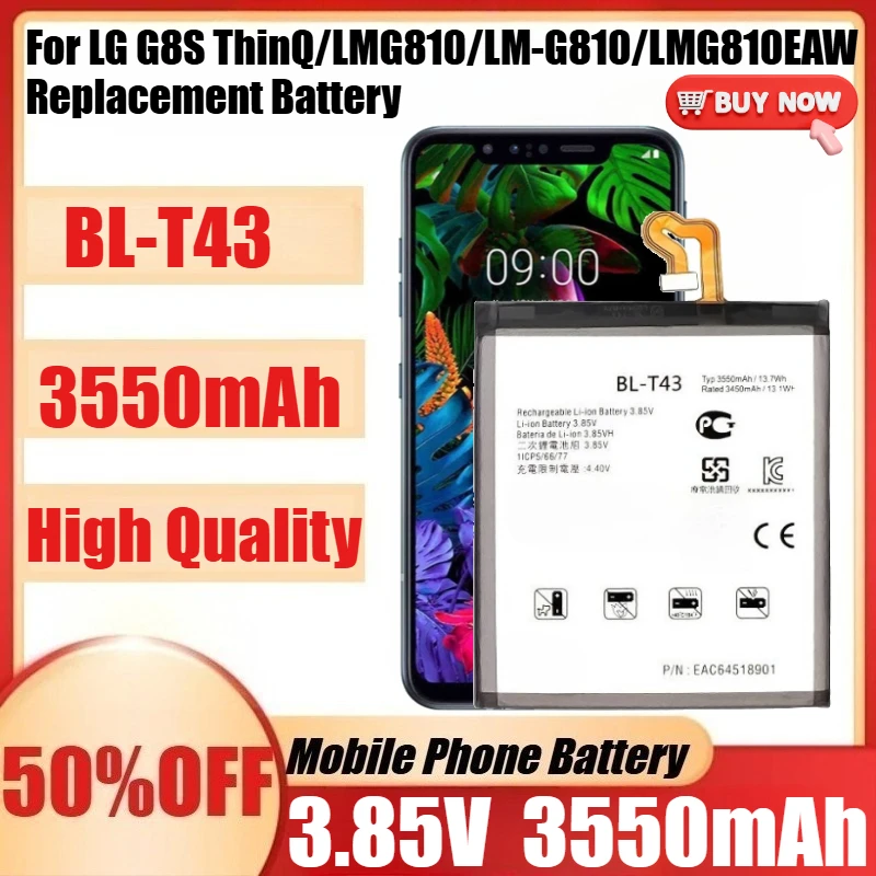 New High Quality BL-T43 Battery For LG G8S ThinQ/LMG810/LM-G810/LMG810EAW Replacement Battery Bateria+Tools
New High Quality BL-T43 Battery For LG G8S ThinQ/LMG810/LM-G810/LMG810EAW Replacement Battery Bateria+Tools