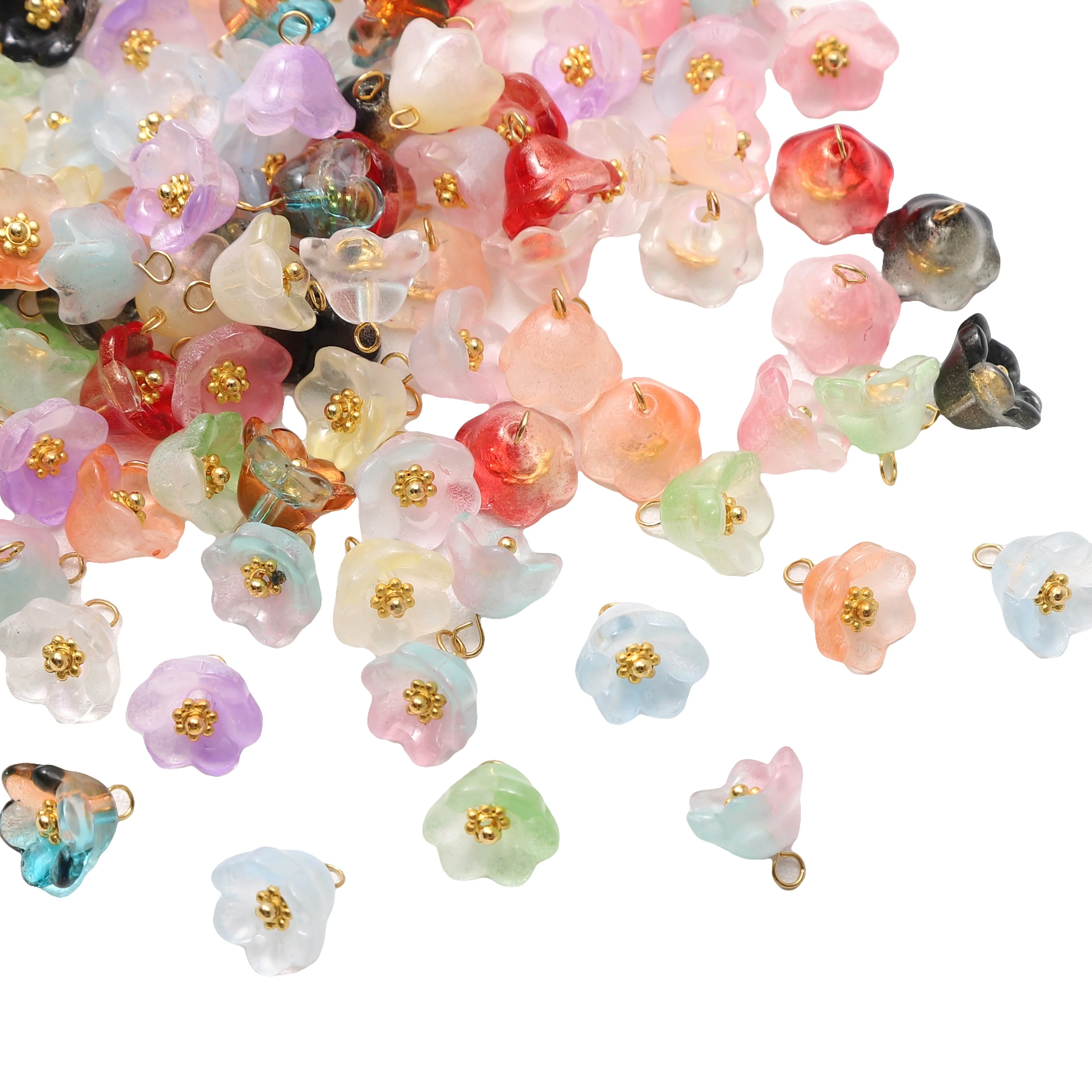 5Pcs Flower Glass Beads Bellflower Spacer Beads Caps for DIY Beads Bracelets Jewelry Making Findings Accessories
5Pcs Flower Glass Beads Bellflower Spacer Beads Caps for DIY Beads Bracelets Jewelry Making Findings Accessories