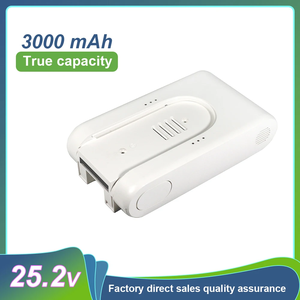 25.2V 3.0Ah 3000mAh Rechargeable li-ion Battery Pack ,for Xiaomi Mijia G9/G10 Wireless Vacuum Cleaner 2000mAh Accessories
25.2V 3.0Ah 3000mAh Rechargeable li-ion Battery Pack ,for Xiaomi Mijia G9/G10 Wireless Vacuum Cleaner 2000mAh Accessories