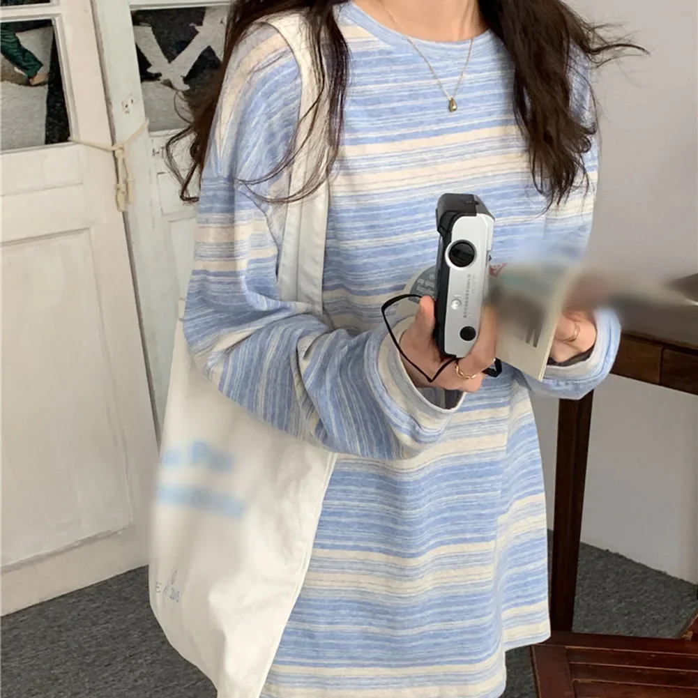 Blue Loose Fit Top Loose Fit Long Sleeve Top Round Neck Top Vacation Attire Round Neck Design Slightly Stretchy Fabric
Blue Loose Fit Top Loose Fit Long Sleeve Top Round Neck Top Vacation Attire Round Neck Design Slightly Stretchy Fabric