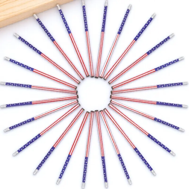 60Pcs Wooden Pencils American Flag Pattern Smooth Surface Long Sketching Drawing Writing Pencils Colorful Bulk Set
60Pcs Wooden Pencils American Flag Pattern Smooth Surface Long Sketching Drawing Writing Pencils Colorful Bulk Set