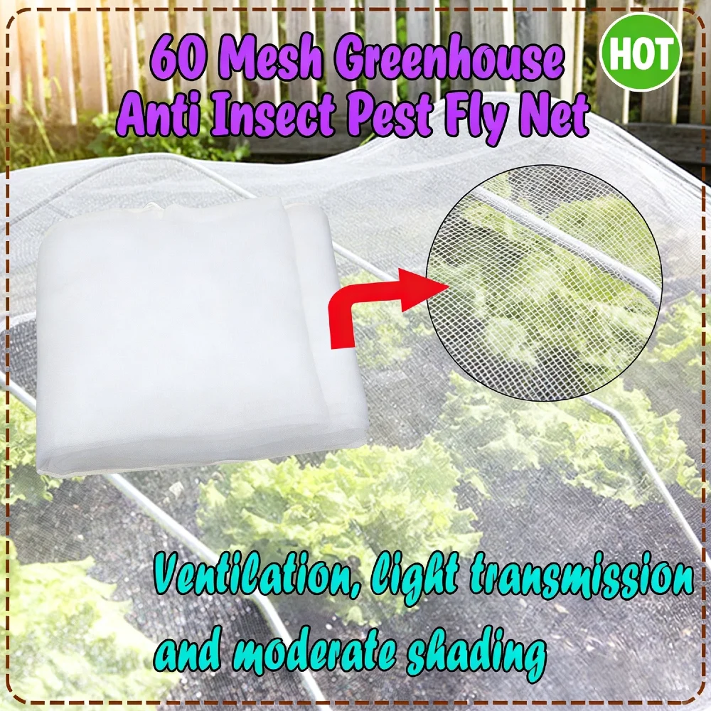 60 Mesh Thickened Anti Insect Net 2x10m Polyvinyl Alcohol White Pest Fly Netting Greenhouse Vegetable Garden Plant Protection
60 Mesh Thickened Anti Insect Net 2x10m Polyvinyl Alcohol White Pest Fly Netting Greenhouse Vegetable Garden Plant Protection
