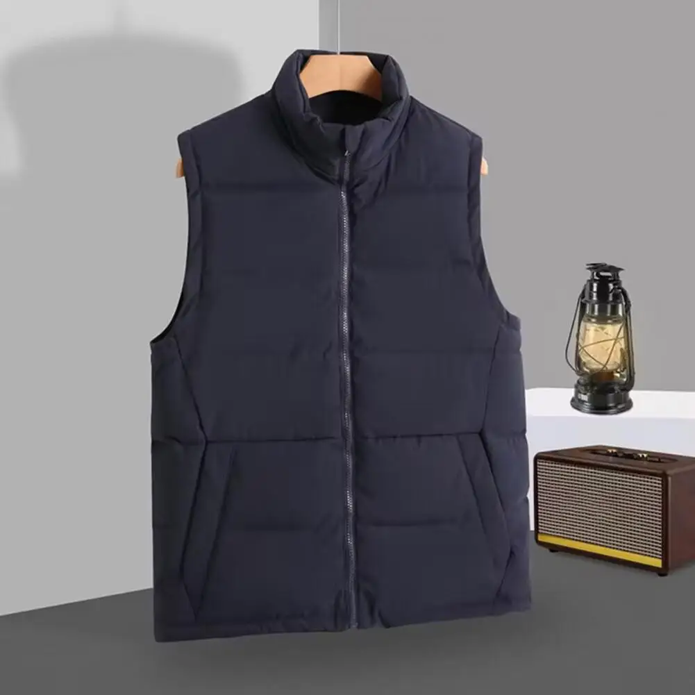 Zipper Placket Vest Men's Windproof Thermal Cotton Vest with Pockets Zipper Placket Stand Collar Sleeveless Bottoming for Warmth
Zipper Placket Vest Men's Windproof Thermal Cotton Vest with Pockets Zipper Placket Stand Collar Sleeveless Bottoming for Warmth