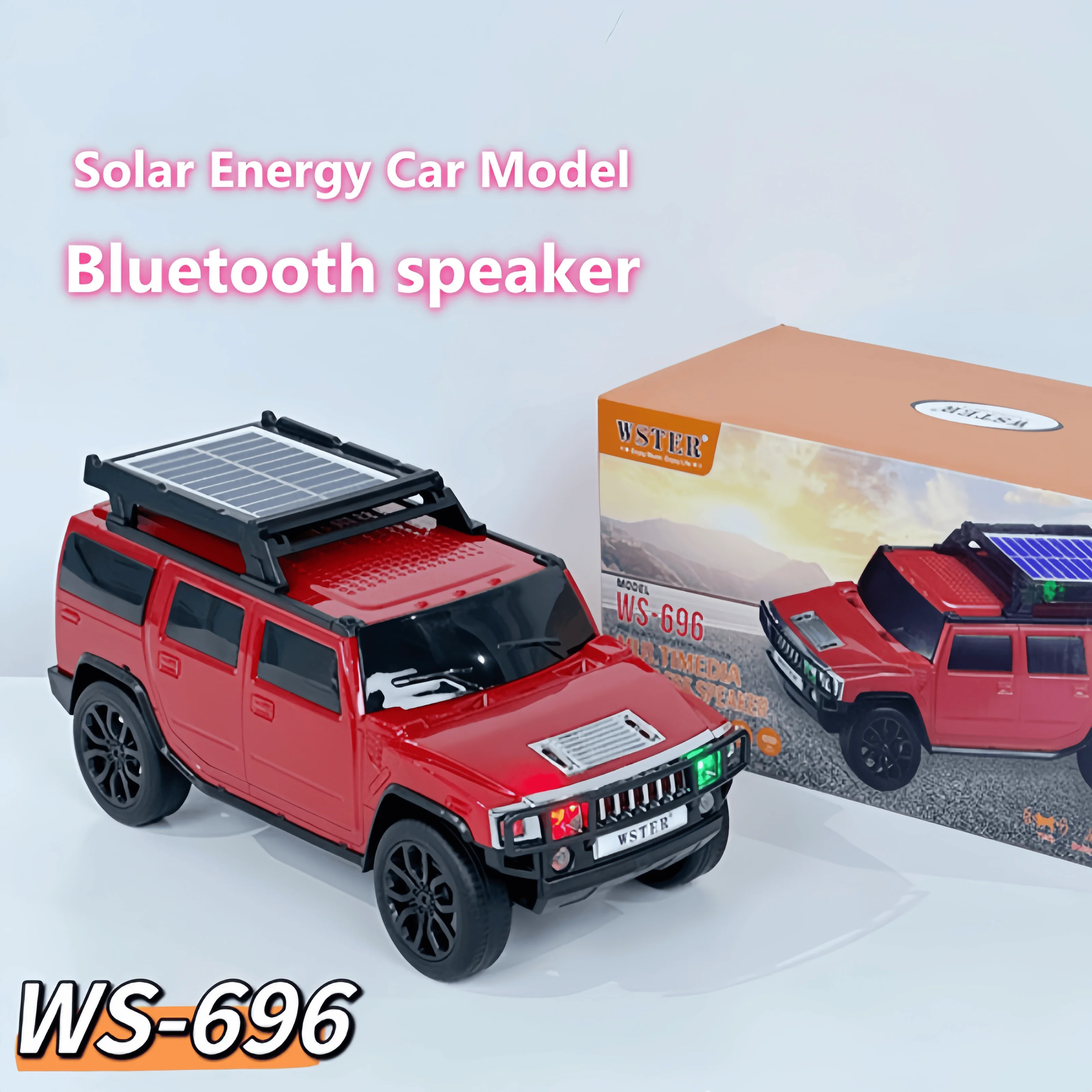 WS-696 Solar Energy Car Model Wireless Blue-tooth Speaker Stereo Bass Sound Woofer Hifi MusicToy Car Model Speakers FM Gift
WS-696 Solar Energy Car Model Wireless Blue-tooth Speaker Stereo Bass Sound Woofer Hifi MusicToy Car Model Speakers FM Gift