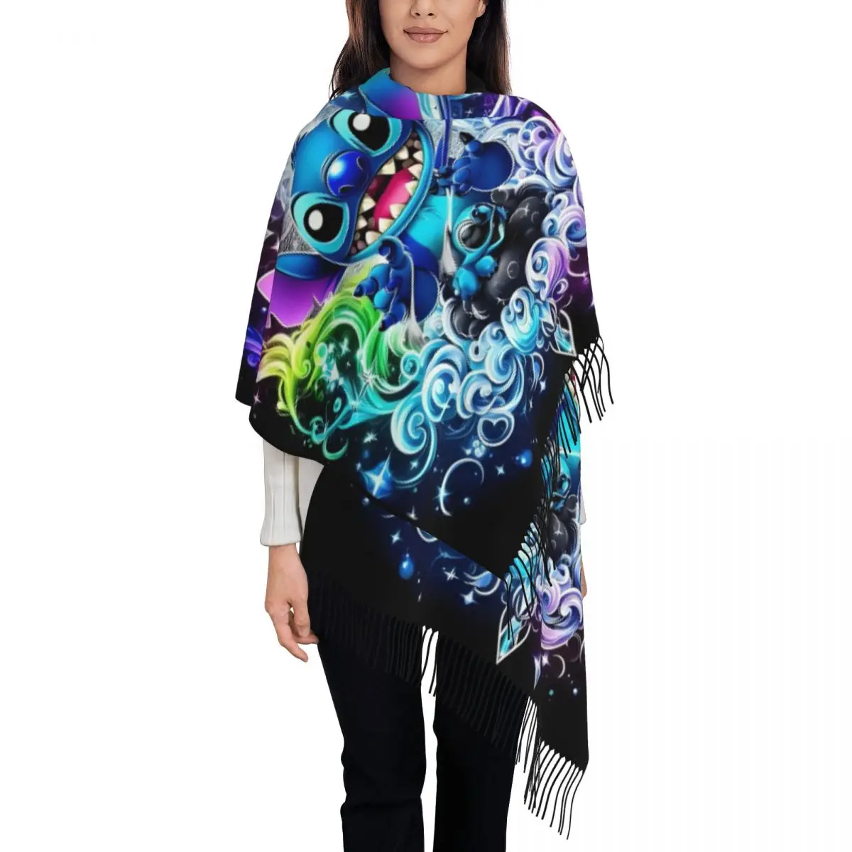 Custom Cartoon Stitch Scarf Wrap Women Long Winter Warm Tassel Shawl Unisex Scarves
Custom Cartoon Stitch Scarf Wrap Women Long Winter Warm Tassel Shawl Unisex Scarves