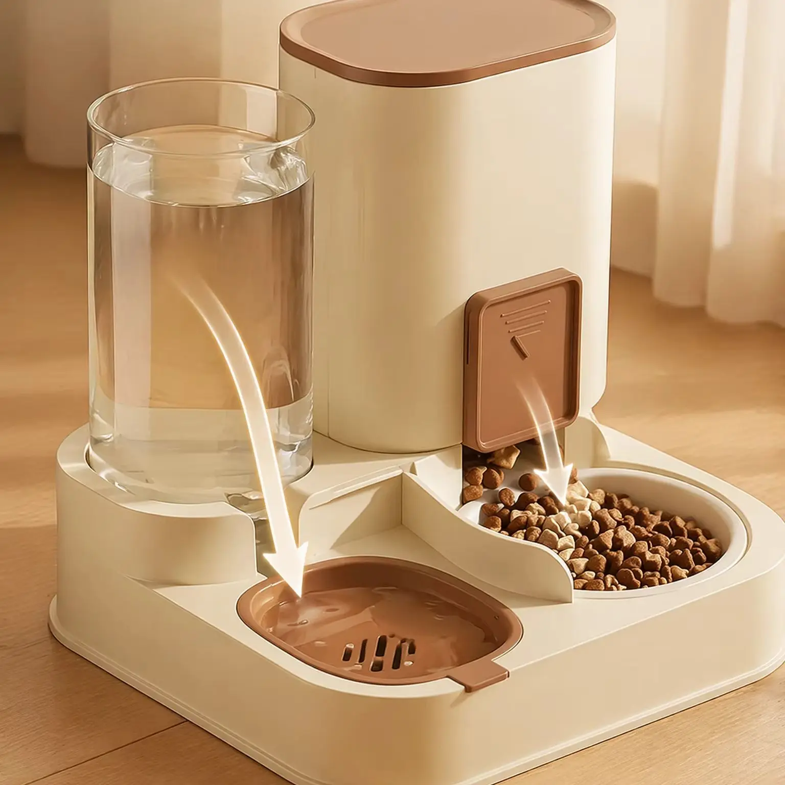 Hot Sale 2 In 1 Gravity Automatic Pet Feeder 2.3L Food 1L Water Dispenser Dog Cat Feeding Bowl
Hot Sale 2 In 1 Gravity Automatic Pet Feeder 2.3L Food 1L Water Dispenser Dog Cat Feeding Bowl