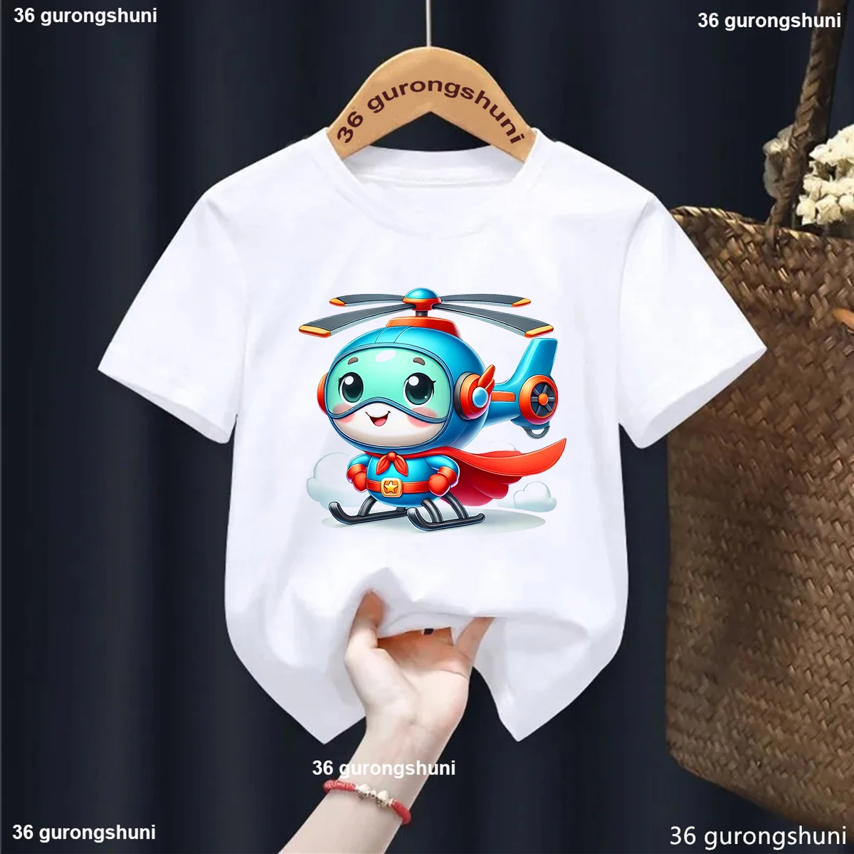 Funny Kawaii Kids Clothes Cute Helicopter Cartoon Printed T Shirt Girls/Boys Summer Tops Fashion White/Pink/Blue/Yellow T-Shirt
Funny Kawaii Kids Clothes Cute Helicopter Cartoon Printed T Shirt Girls/Boys Summer Tops Fashion White/Pink/Blue/Yellow T-Shirt