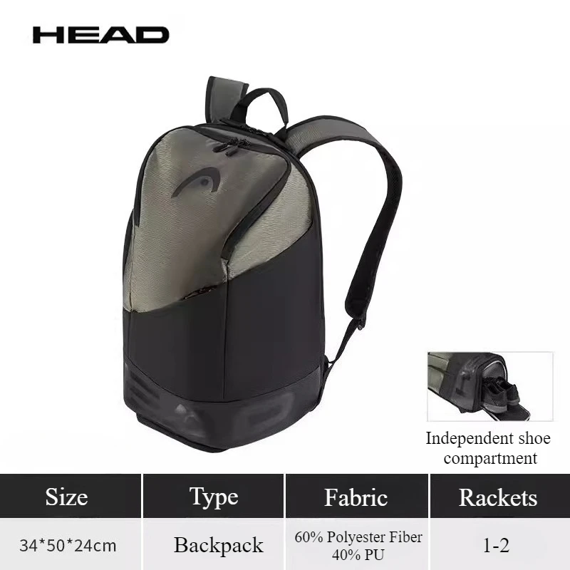 HEAD PRO X Series Original Tennis Backpack 1-2PK Large Capacity Tennis Racket Bag Travel With Separate Shoe Compartmen
HEAD PRO X Series Original Tennis Backpack 1-2PK Large Capacity Tennis Racket Bag Travel With Separate Shoe Compartmen