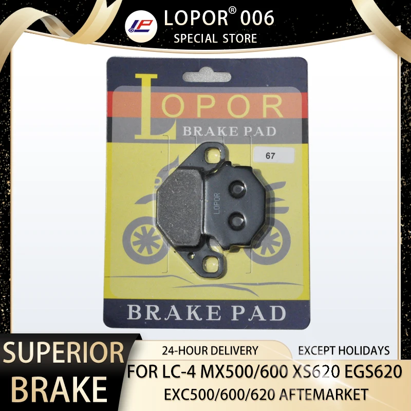 LOPOR Motorcycle Brake Pads Front&Rear For LC-4 MX500 EXC500 MX600 EXC600 SX620 EXC620 EGS620
LOPOR Motorcycle Brake Pads Front&Rear For LC-4 MX500 EXC500 MX600 EXC600 SX620 EXC620 EGS620