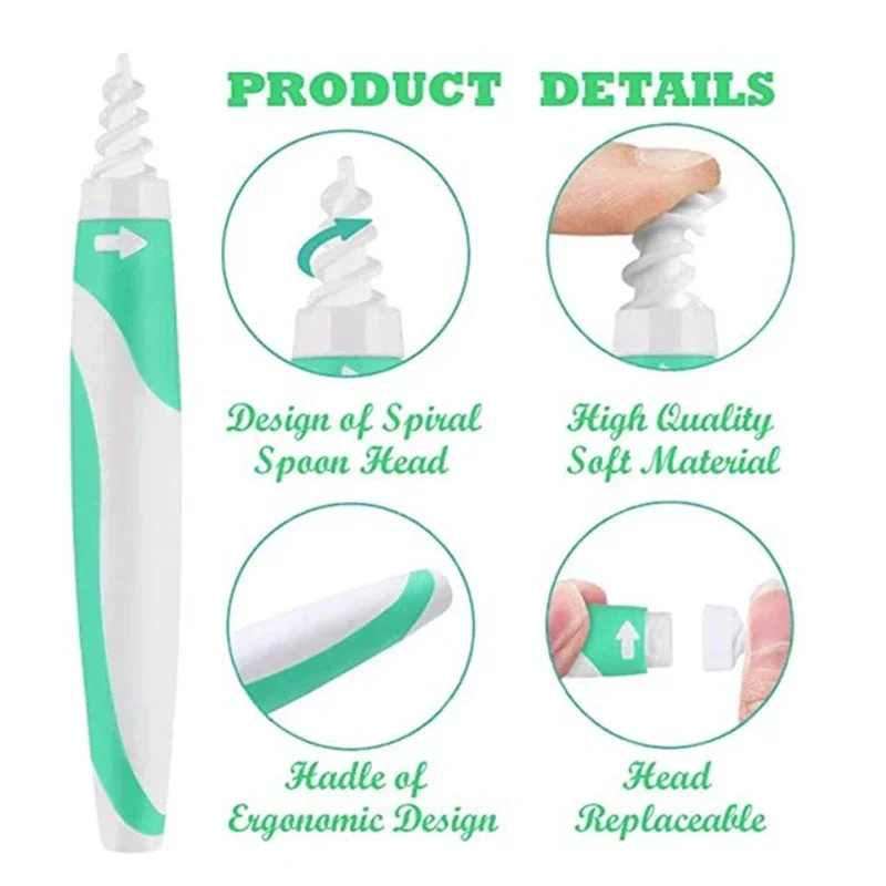 Silicon Ear Cleaner Earwax Remover Tool Ear Picker Earwax Spoon Medical Otoscop Ear Spoon Tool Soft Spiral Earwax Cleaning Kit
Silicon Ear Cleaner Earwax Remover Tool Ear Picker Earwax Spoon Medical Otoscop Ear Spoon Tool Soft Spiral Earwax Cleaning Kit