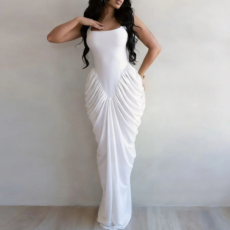 Elegant Solid Color Tube Tops Banquet Dress Summer Sexy Hollow Out Dresses Fashion Off Shoulder High Waist Pleat Evening Dress
Elegant Solid Color Tube Tops Banquet Dress Summer Sexy Hollow Out Dresses Fashion Off Shoulder High Waist Pleat Evening Dress