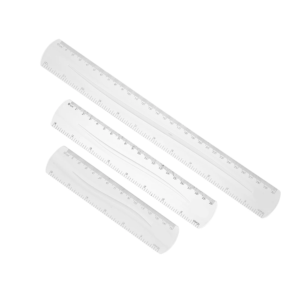 3 Pcs Rulers 15cm 20cm 30cm Flexible PVC Measuring Tools for Students Color-Changing Rulers Artists School Supplies
3 Pcs Rulers 15cm 20cm 30cm Flexible PVC Measuring Tools for Students Color-Changing Rulers Artists School Supplies