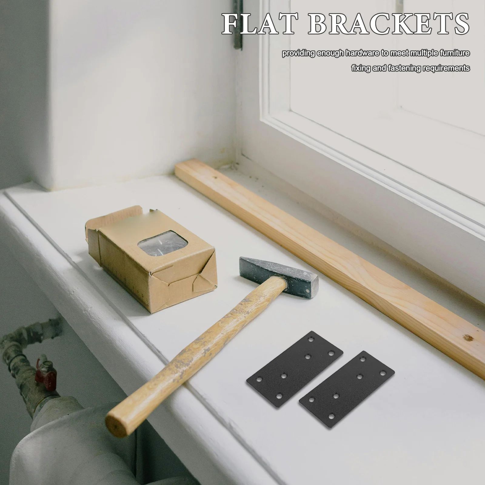 6Sets Flat Metal Brackets for Wood Furniture Fixing Plates Heavy Duty Support Reinforcement Modern Aesthetic Home Office
6Sets Flat Metal Brackets for Wood Furniture Fixing Plates Heavy Duty Support Reinforcement Modern Aesthetic Home Office