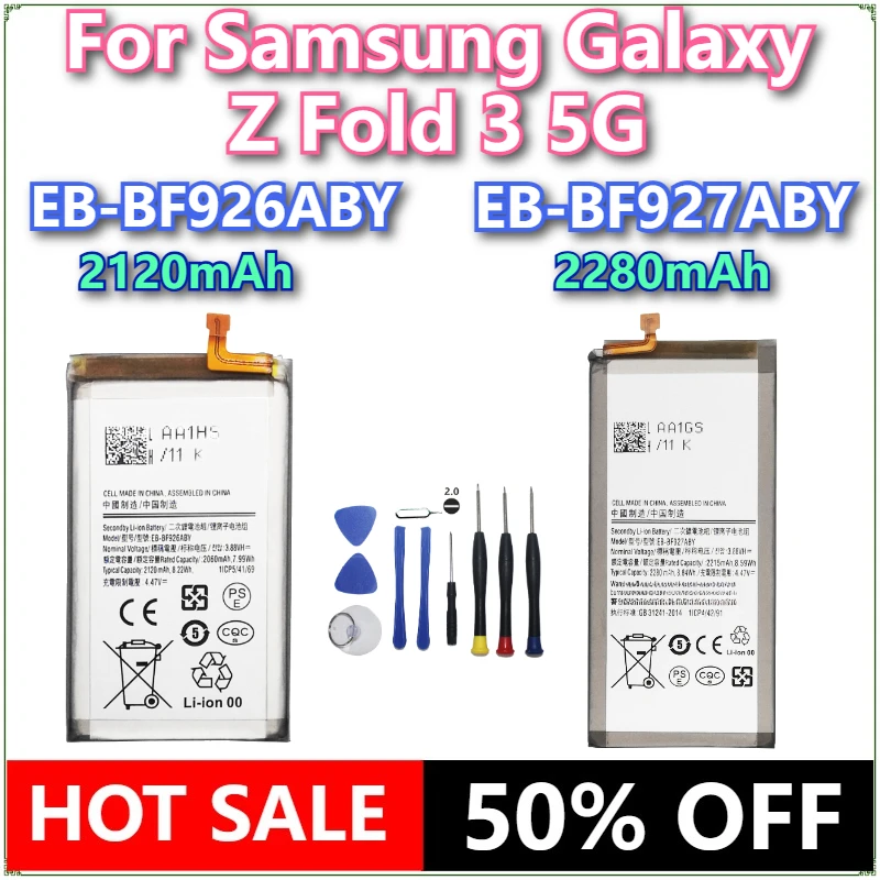 Brand New EB-BF926ABY EB-BF927ABY Mobile PhoneBattery For Samsung Galaxy Z Fold 3 5G F926 F927 Replacement Batteries+Tools
Brand New EB-BF926ABY EB-BF927ABY Mobile PhoneBattery For Samsung Galaxy Z Fold 3 5G F926 F927 Replacement Batteries+Tools