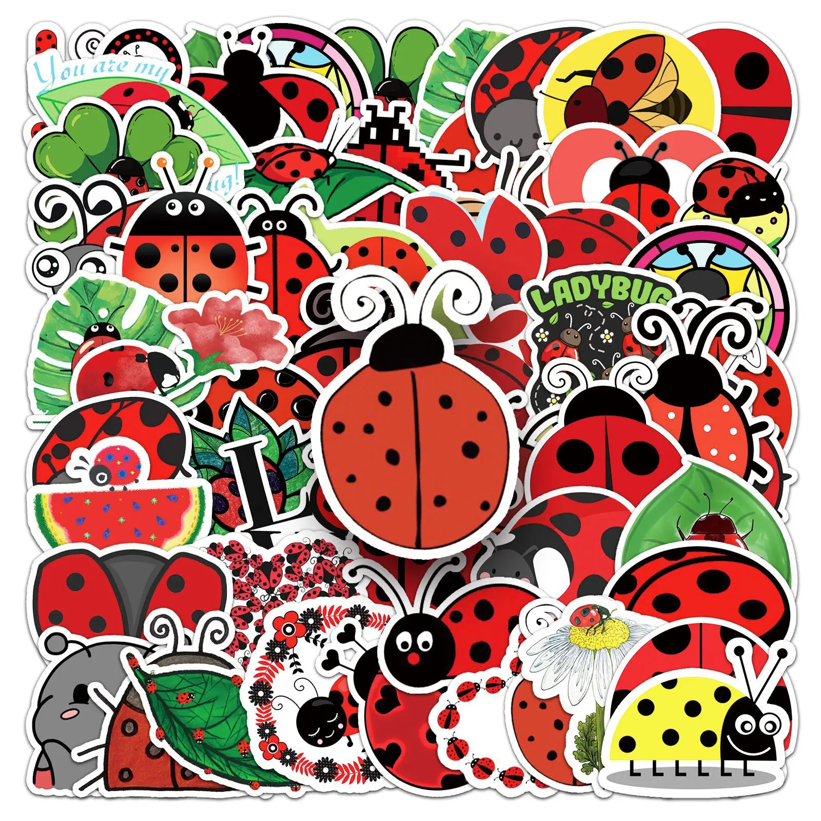 10/50PCS Cartoon Ladybug Doodle Cute DIY Stickers Decorative Mobile Phone Case Suitcase Laptop Waterproof Stickers Kids Toy
10/50PCS Cartoon Ladybug Doodle Cute DIY Stickers Decorative Mobile Phone Case Suitcase Laptop Waterproof Stickers Kids Toy