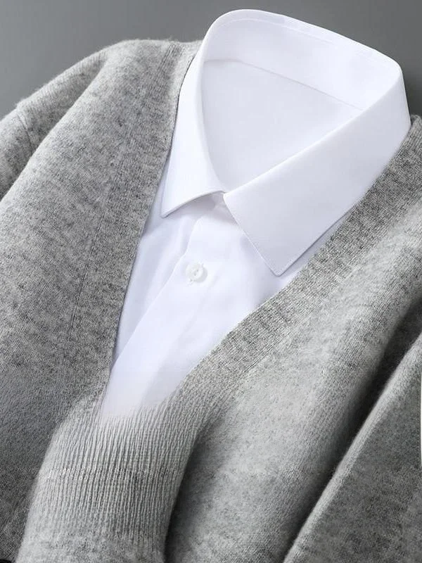 00% Pure Wool Men's Open Cardigan Outerwear Loose V-ne Sweater Spring Autumn High-end Knitted Base Camere irt Thin Model
00% Pure Wool Men's Open Cardigan Outerwear Loose V-ne Sweater Spring Autumn High-end Knitted Base Camere irt Thin Model