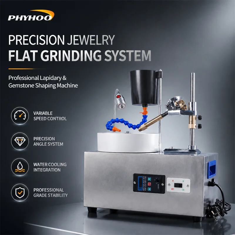 PHYHOO Gemstone Faceting Machine Lapidary Rock Crystal Grinder Polisher Jewelry Making Flat Grinding System Water Cooling 180W 6
PHYHOO Gemstone Faceting Machine Lapidary Rock Crystal Grinder Polisher Jewelry Making Flat Grinding System Water Cooling 180W 6