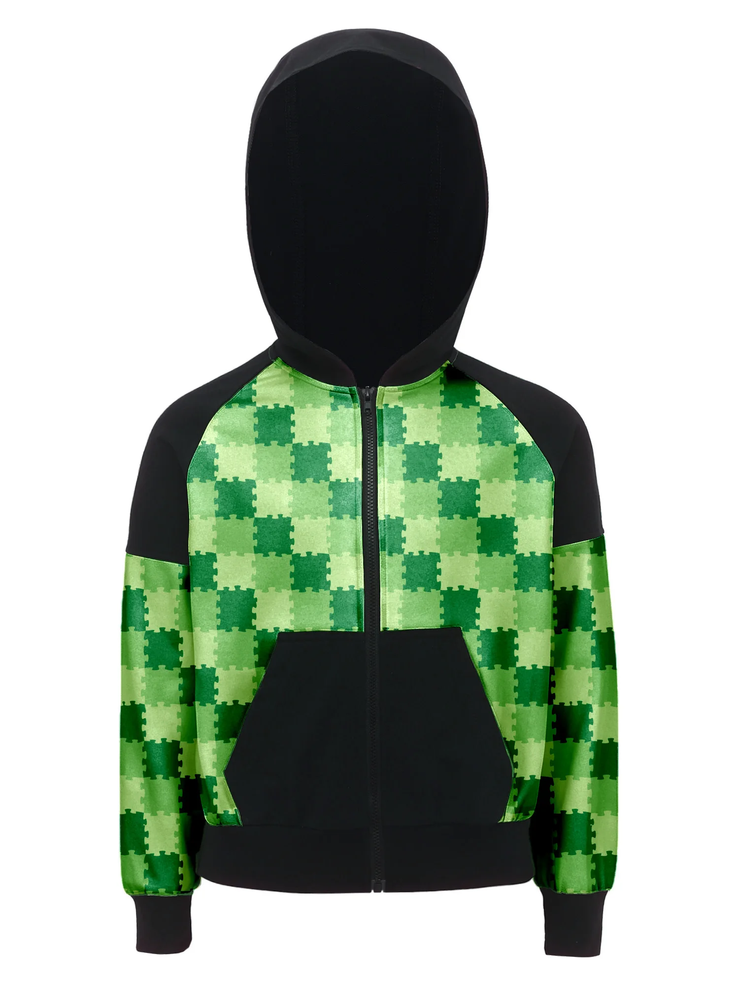 Kids Plaid Hoodie Long Sleeve Zipper Front Hooded Jacket with Pockets Breathable Stretchy for Halloween Costume Gaming Sports
Kids Plaid Hoodie Long Sleeve Zipper Front Hooded Jacket with Pockets Breathable Stretchy for Halloween Costume Gaming Sports