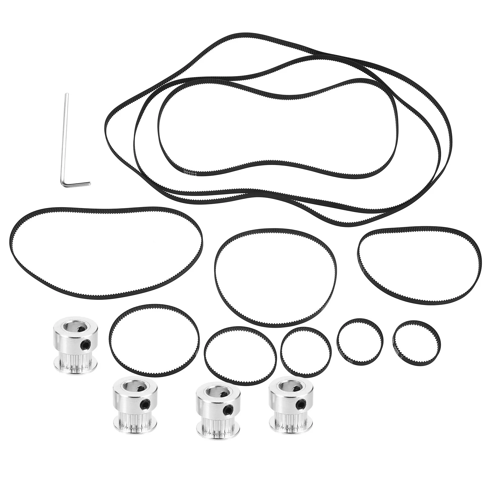 1Set 3D Printer Timing Belt Rubber Replacement Reliable Transmission Kit Compatible with Multiple 3D Printers Easy Install