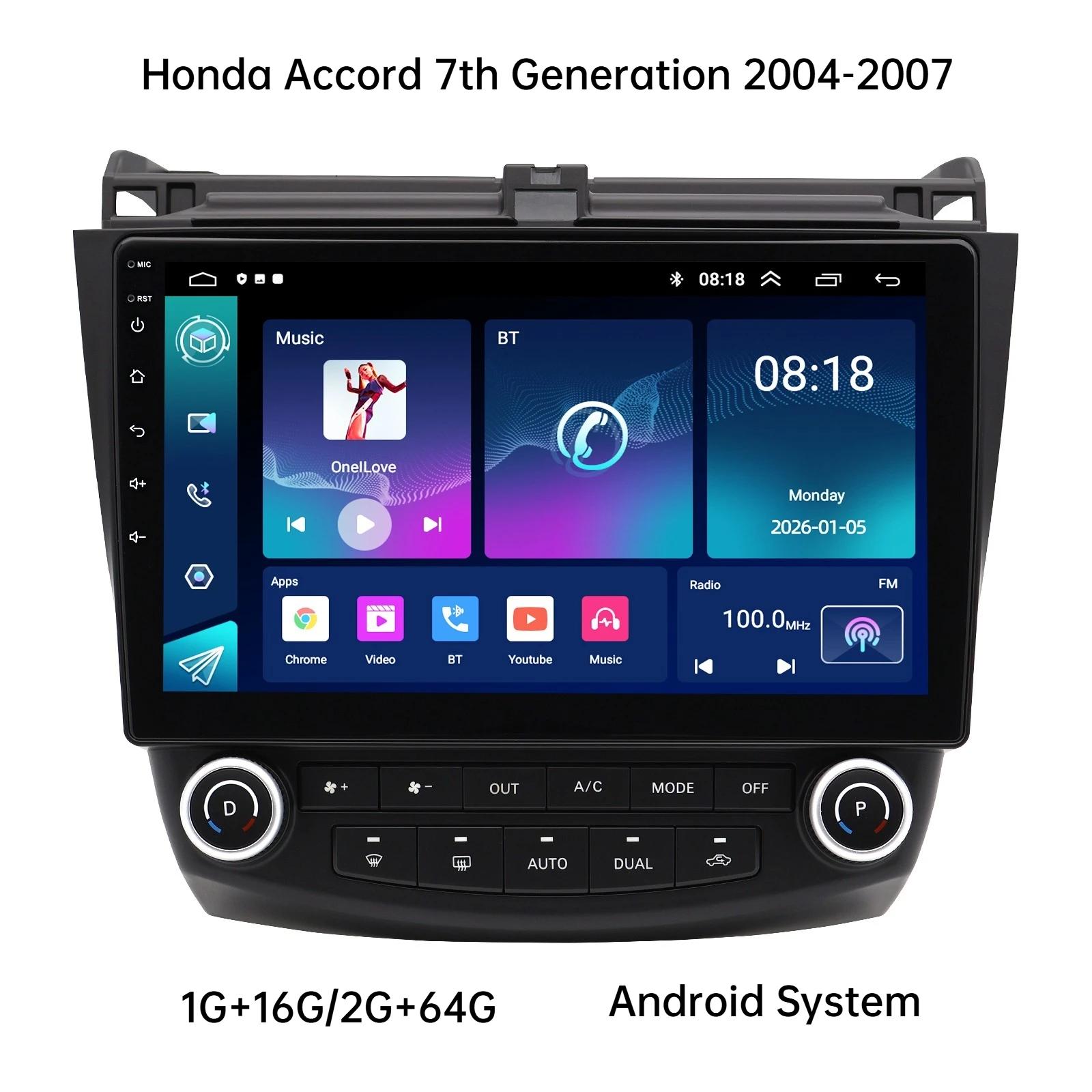 For Honda Accord 7th Generation 2004-2007 Car Multimedia Player 10.1" Large Touth Screen Bluetooth Car GPS Navigation CarPlay
For Honda Accord 7th Generation 2004-2007 Car Multimedia Player 10.1" Large Touth Screen Bluetooth Car GPS Navigation CarPlay