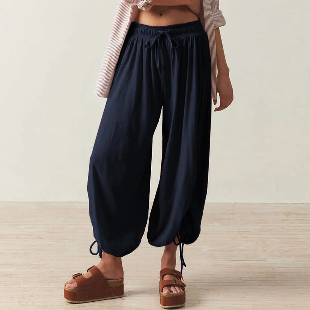 Women's Summer Cross-Border Pants High Waist Loose Lace-Up Lantern Design Style Slim Casual Look Plus Size Colorful Digital New
Women's Summer Cross-Border Pants High Waist Loose Lace-Up Lantern Design Style Slim Casual Look Plus Size Colorful Digital New