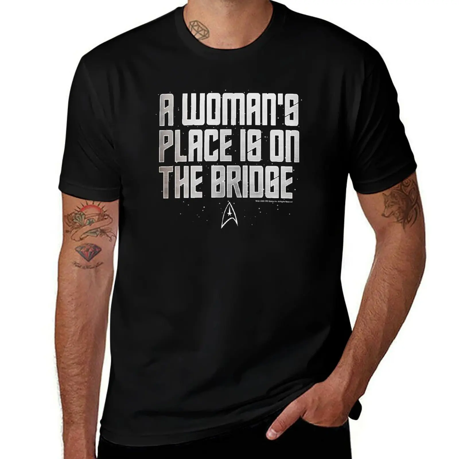 Star Trek A Woman's Place Is On The Bridge Logo T-Shirt T-shirts man custom t shirt sports fans men tshirt
Star Trek A Woman's Place Is On The Bridge Logo T-Shirt T-shirts man custom t shirt sports fans men tshirt
