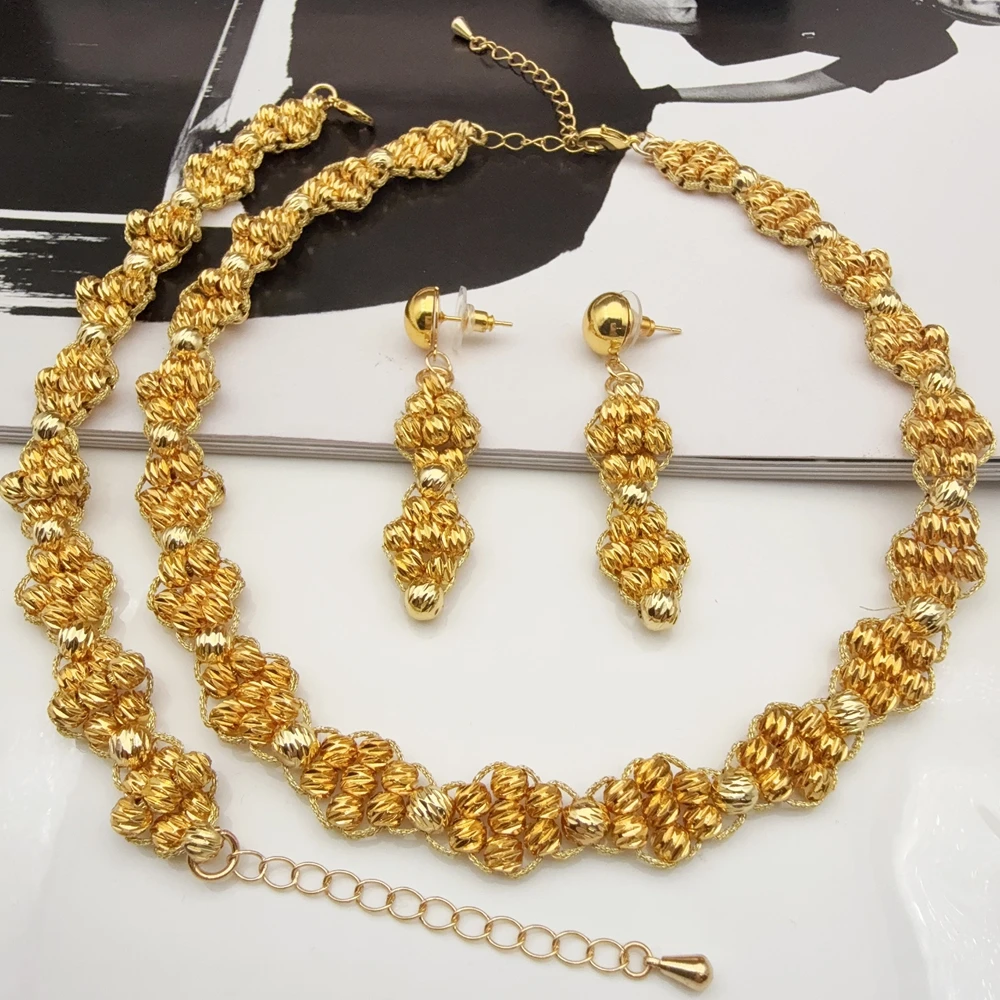 Yuminglai Dubai Gold-Plated Jewelry Set For Women Earrings Bracelet Rings Wedding Party Gifts Women's Accessories FHK22370
Yuminglai Dubai Gold-Plated Jewelry Set For Women Earrings Bracelet Rings Wedding Party Gifts Women's Accessories FHK22370
