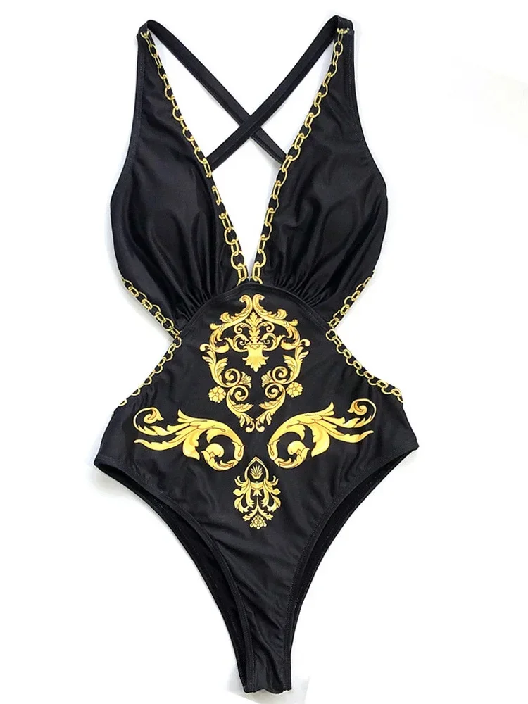 Vigoashely Sexy Black Print Swimwear Women Vintage One Piece Swimsuit Female 2025 Bandage Monokini Deep V Bathing Suit Swim Wear
Vigoashely Sexy Black Print Swimwear Women Vintage One Piece Swimsuit Female 2025 Bandage Monokini Deep V Bathing Suit Swim Wear