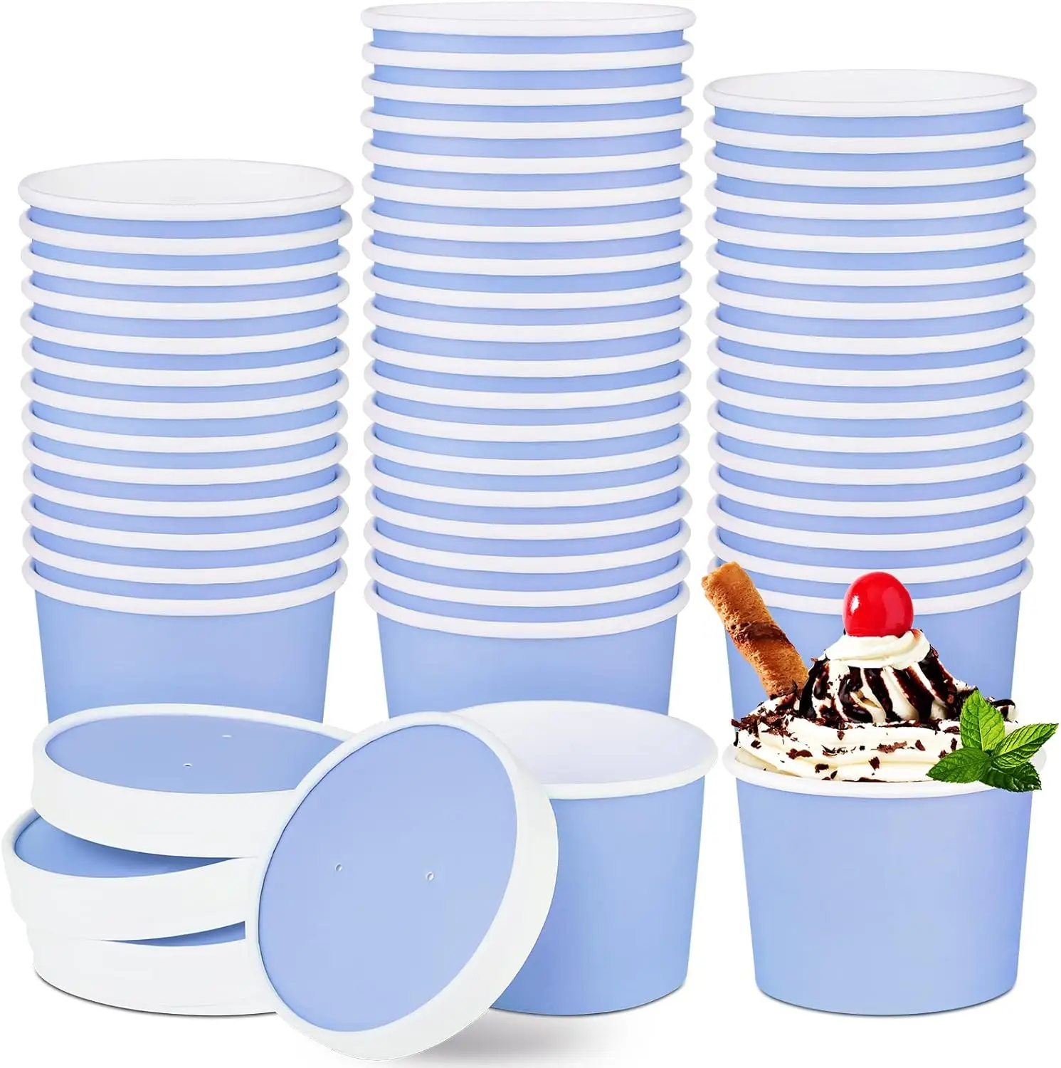 50 Pack Ice Cream Containers with Lids 8 Ounces Disposable Soup Bowls with Lid Paper Ice Cream Sundae Cups Treat Cups wi
50 Pack Ice Cream Containers with Lids 8 Ounces Disposable Soup Bowls with Lid Paper Ice Cream Sundae Cups Treat Cups wi