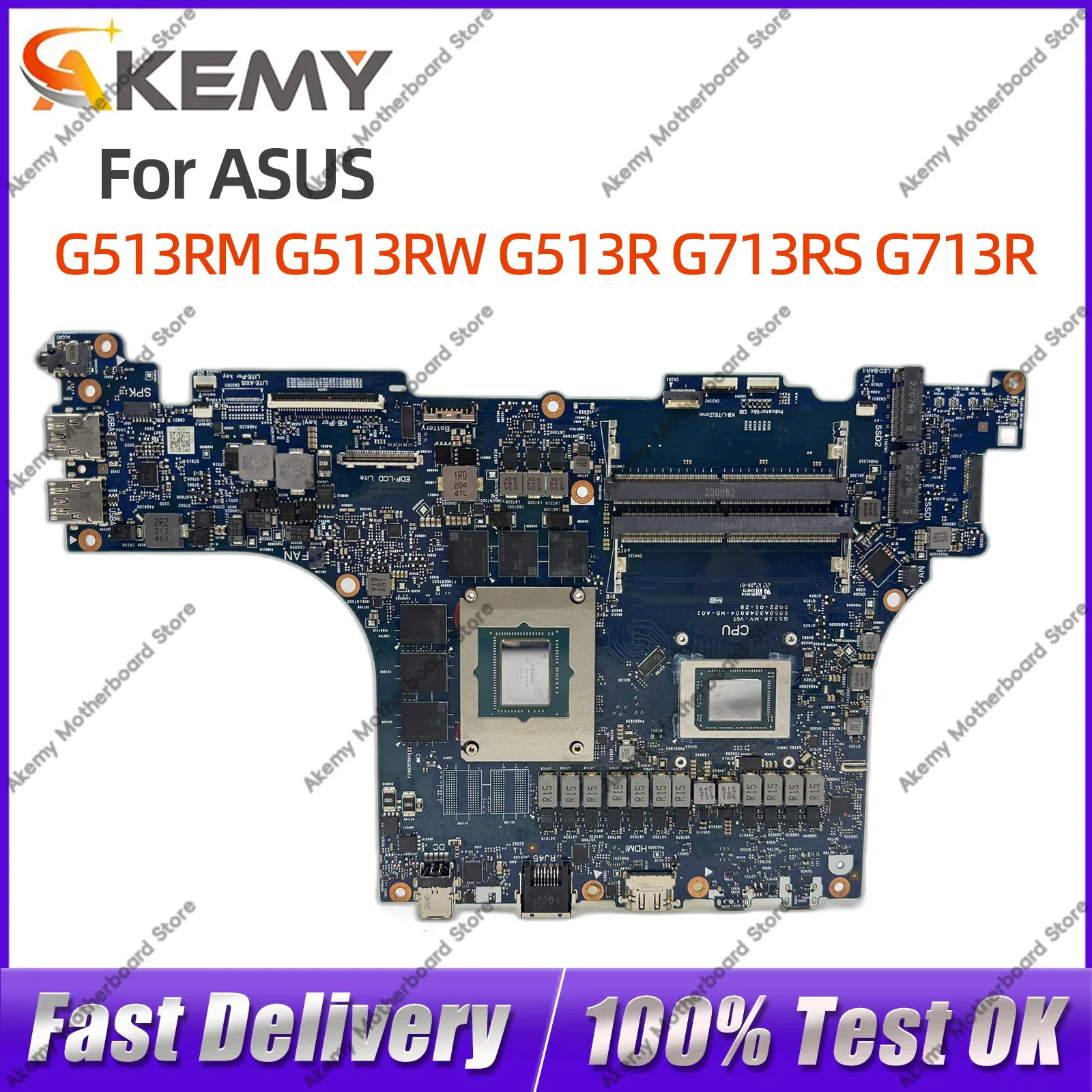 For ASUS ROG Strix G513RS Motherboard G513R G513RM G513RW G713RS G713RM G713RW G713R R7 R9 CPU RTX3060/RTX3070Ti/RTX3080
For ASUS ROG Strix G513RS Motherboard G513R G513RM G513RW G713RS G713RM G713RW G713R R7 R9 CPU RTX3060/RTX3070Ti/RTX3080