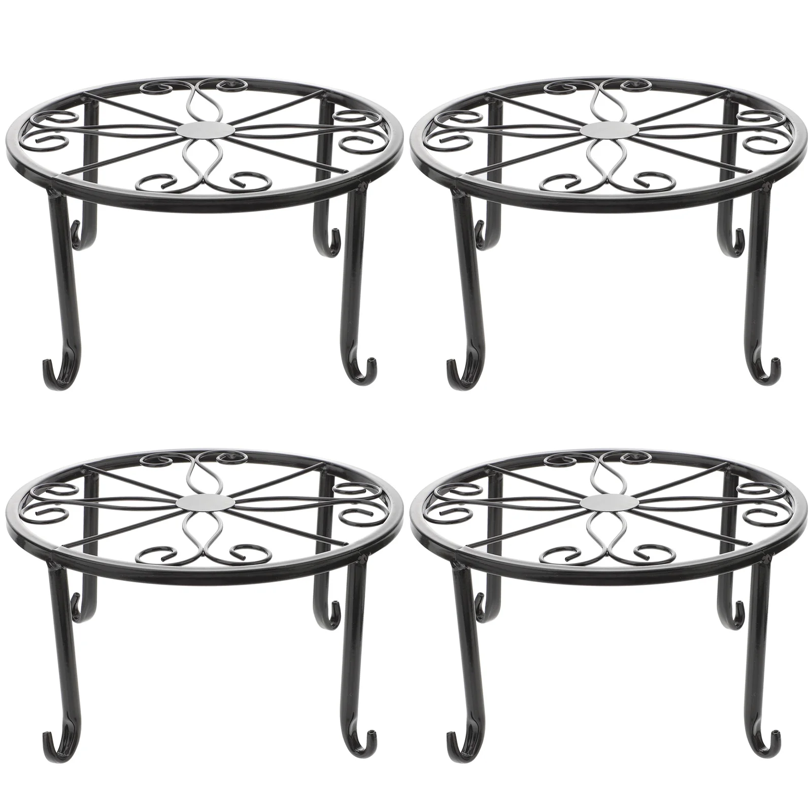 4pcs Iron Flower Pot Stand Vintage Plant Shelf Indoor Wrought Black Display Hollow Shelf Durability Reusable Garden Supplies
4pcs Iron Flower Pot Stand Vintage Plant Shelf Indoor Wrought Black Display Hollow Shelf Durability Reusable Garden Supplies