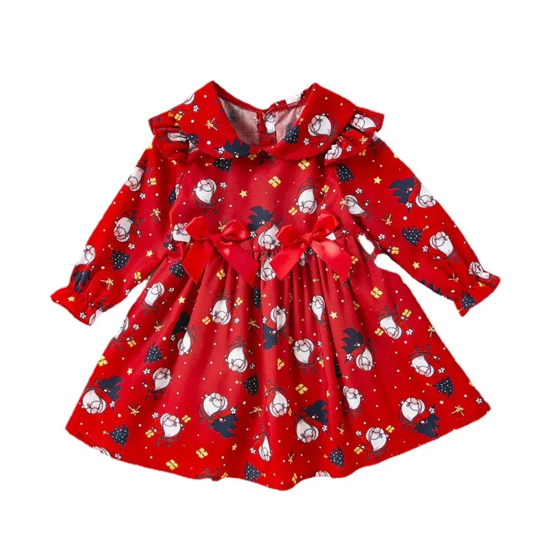 Girls Christmas Long Sleeve Santa Claus Printed Dress Spring and Autumn New Long Sleeve Slim Fit Princess Dress
Girls Christmas Long Sleeve Santa Claus Printed Dress Spring and Autumn New Long Sleeve Slim Fit Princess Dress
