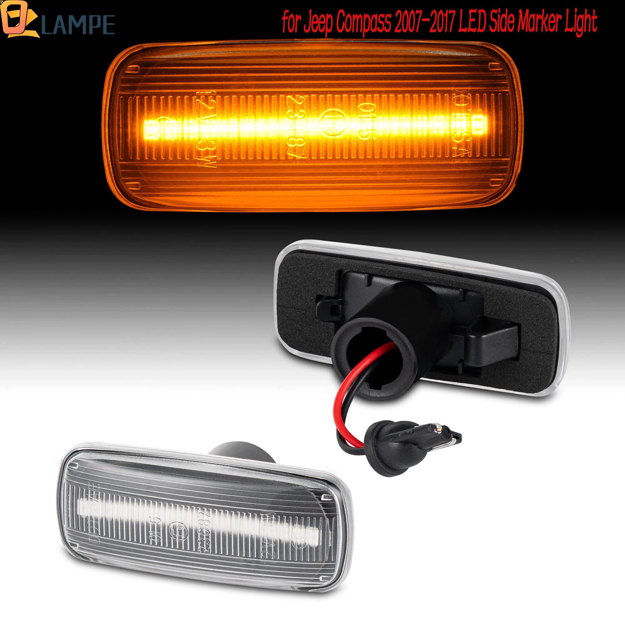 2PCS Normal Flash/Dynamic Turn Signal Light Side Marker for Jeep Commander 2006-2010 Compass Patriot 2007-2017 Chrysler 200 300
2PCS Normal Flash/Dynamic Turn Signal Light Side Marker for Jeep Commander 2006-2010 Compass Patriot 2007-2017 Chrysler 200 300