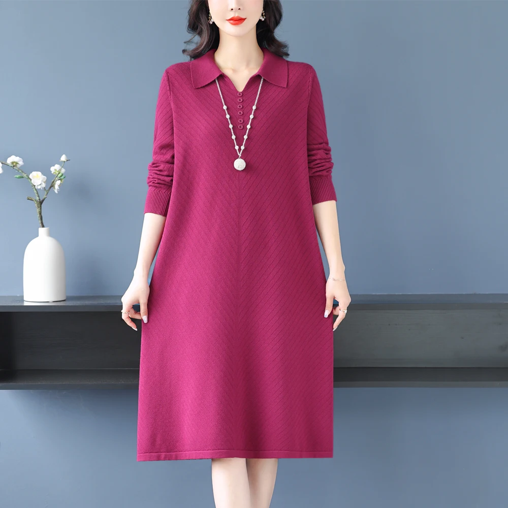 Long Sweater Dress Women Autumn Causal Women's Clothing Pullover Knitted Dress Print Loose Long Sweaters For Women
Long Sweater Dress Women Autumn Causal Women's Clothing Pullover Knitted Dress Print Loose Long Sweaters For Women