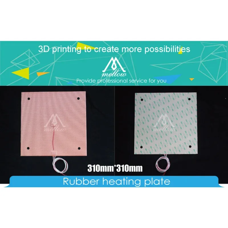Совершенно новая силиконовая грелка для 3D-принтера Mellow, горячая кровать, 310x310 мм, 150 градусов, страховка безопасности VzBoT330
Совершенно новая силиконовая грелка для 3D-принтера Mellow, горячая кровать, 310x310 мм, 150 градусов, страховка безопасности VzBoT330