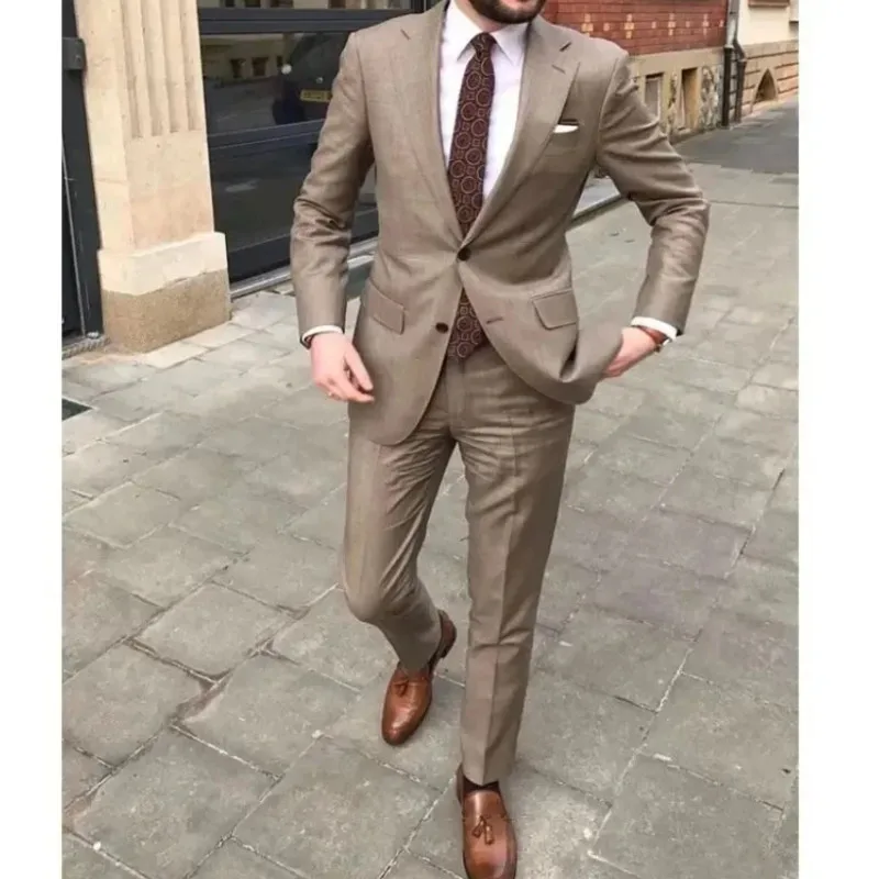 2024 New Handsome Casual 2 Piece Suit For Men Wedding Tuxedos Costume Homme Groomsmen Men Suits Business Party Prom Blazer Pants
2024 New Handsome Casual 2 Piece Suit For Men Wedding Tuxedos Costume Homme Groomsmen Men Suits Business Party Prom Blazer Pants