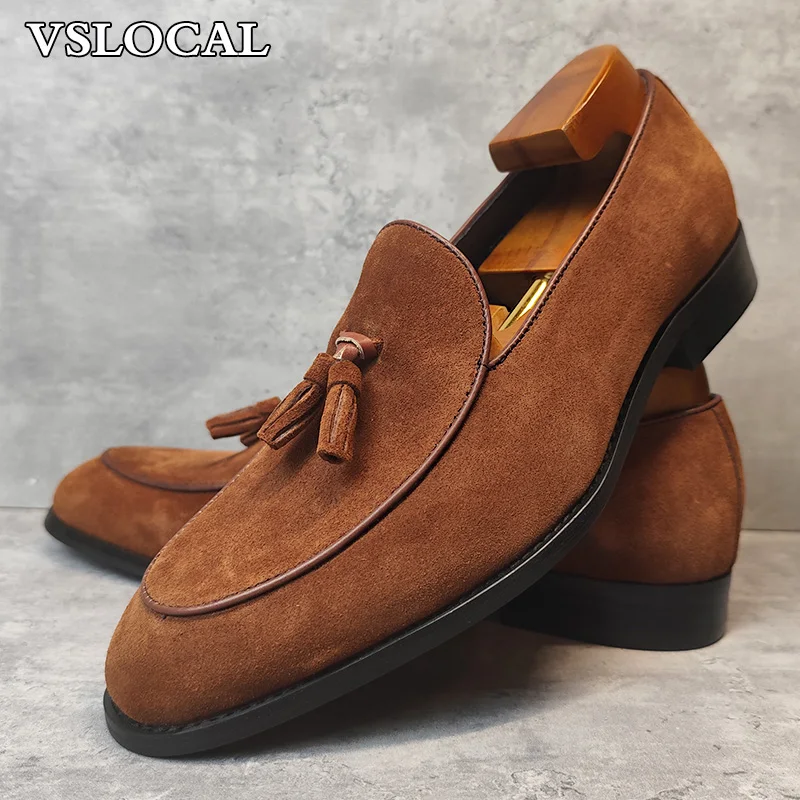 Luxury Real Leather Men's Loafers Coffee Black Slip On Mens Casual Shoes Wedding Office Banquet Suede Leather Shoes Men
Luxury Real Leather Men's Loafers Coffee Black Slip On Mens Casual Shoes Wedding Office Banquet Suede Leather Shoes Men