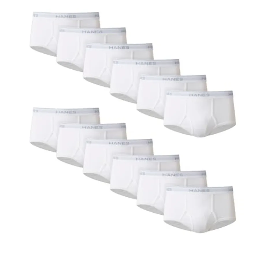 Men's Underwear Brief Pack, Full Rise Cotton Briefs, Moisture-Wicking Underwear, White, Multi-pack
Men's Underwear Brief Pack, Full Rise Cotton Briefs, Moisture-Wicking Underwear, White, Multi-pack