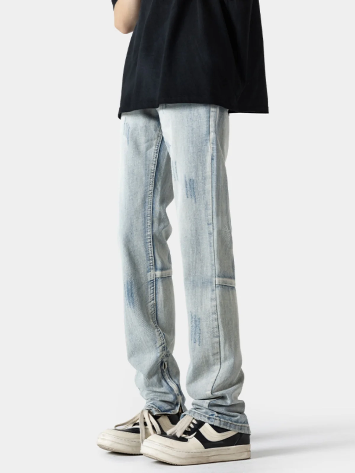 Light Blue Waed Men's Summer Thin Straight Leg Jeans Cleanfit Zipper Cuffed Pants Trendy High Street Loose Fit All Seasons
Light Blue Waed Men's Summer Thin Straight Leg Jeans Cleanfit Zipper Cuffed Pants Trendy High Street Loose Fit All Seasons