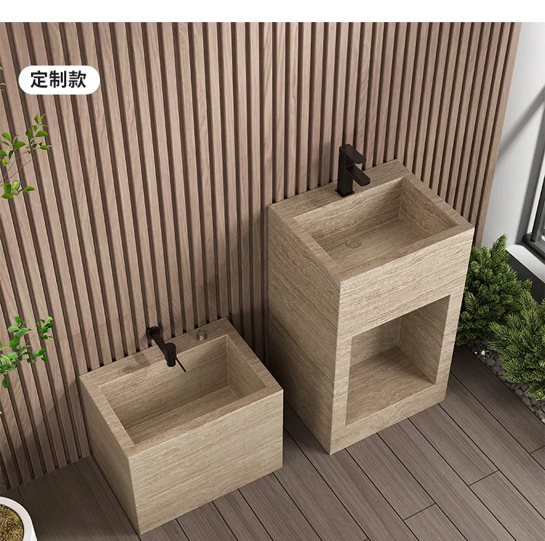 Outdoor rock slab column basin mop pool combined integrated basin outdoor garden villa sun terrace with door washbasin
Outdoor rock slab column basin mop pool combined integrated basin outdoor garden villa sun terrace with door washbasin