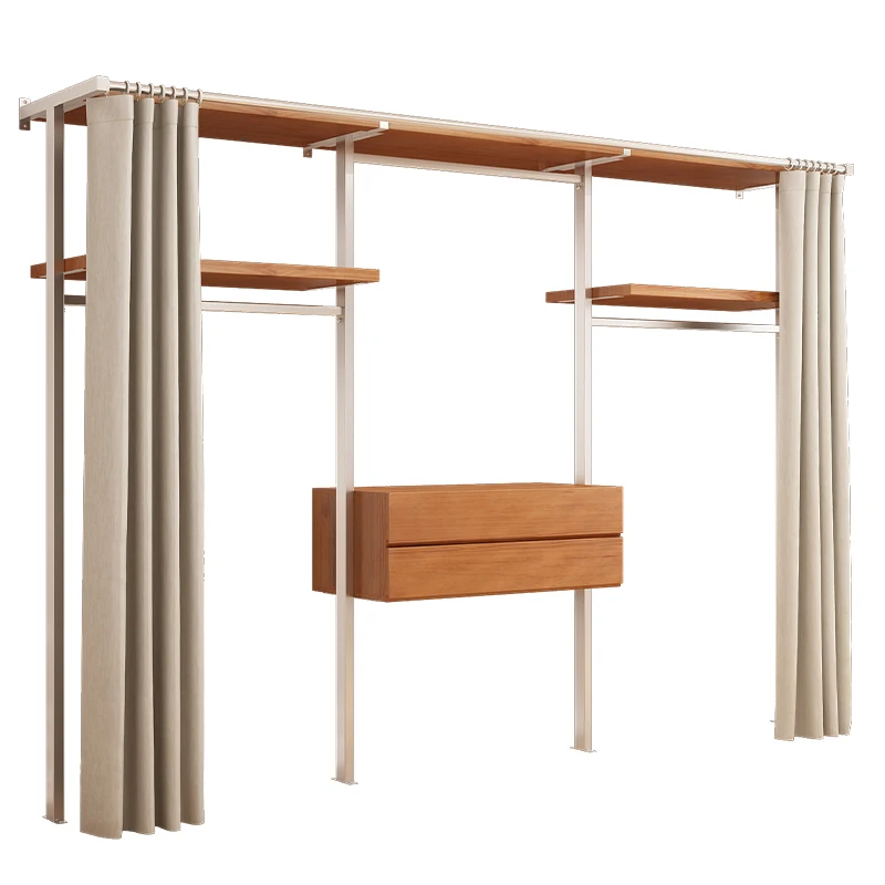 Open metal wardrobe rack Walk-in closet shelf Floor-to-ceiling bedroom Wrought iron hanger Coat rack
Open metal wardrobe rack Walk-in closet shelf Floor-to-ceiling bedroom Wrought iron hanger Coat rack