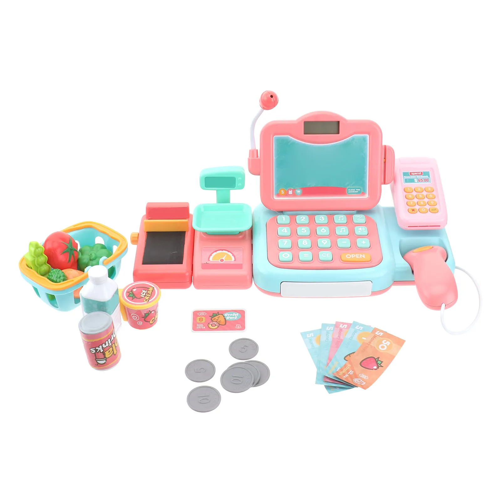 1Set Cash Register Simulation Educational Multifunctional Role Play Playset for Kids Preschool Math Learning and Color
1Set Cash Register Simulation Educational Multifunctional Role Play Playset for Kids Preschool Math Learning and Color